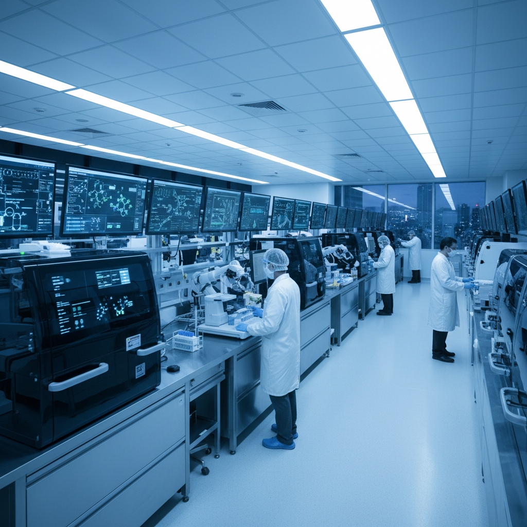Modern hospital laboratory equipment