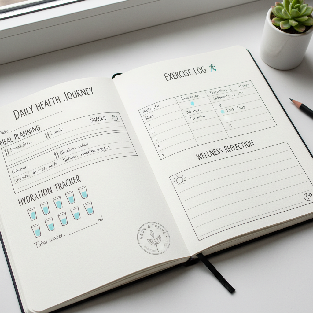 Fitness habit tracker journal and workout calendar for consistency planning