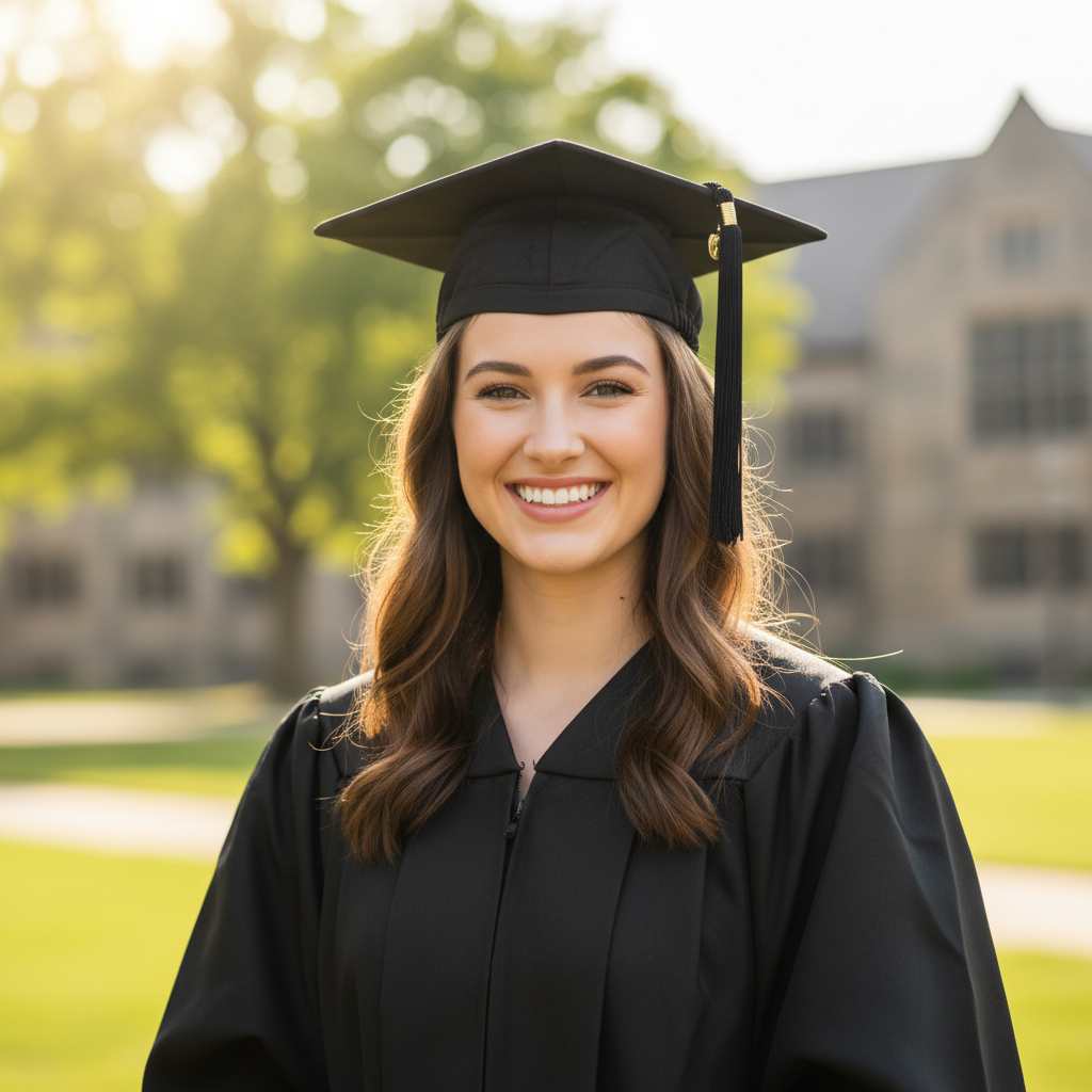 Young African adults in graduation caps and gowns celebrating with certificates at outdoor ceremony with families cheering
