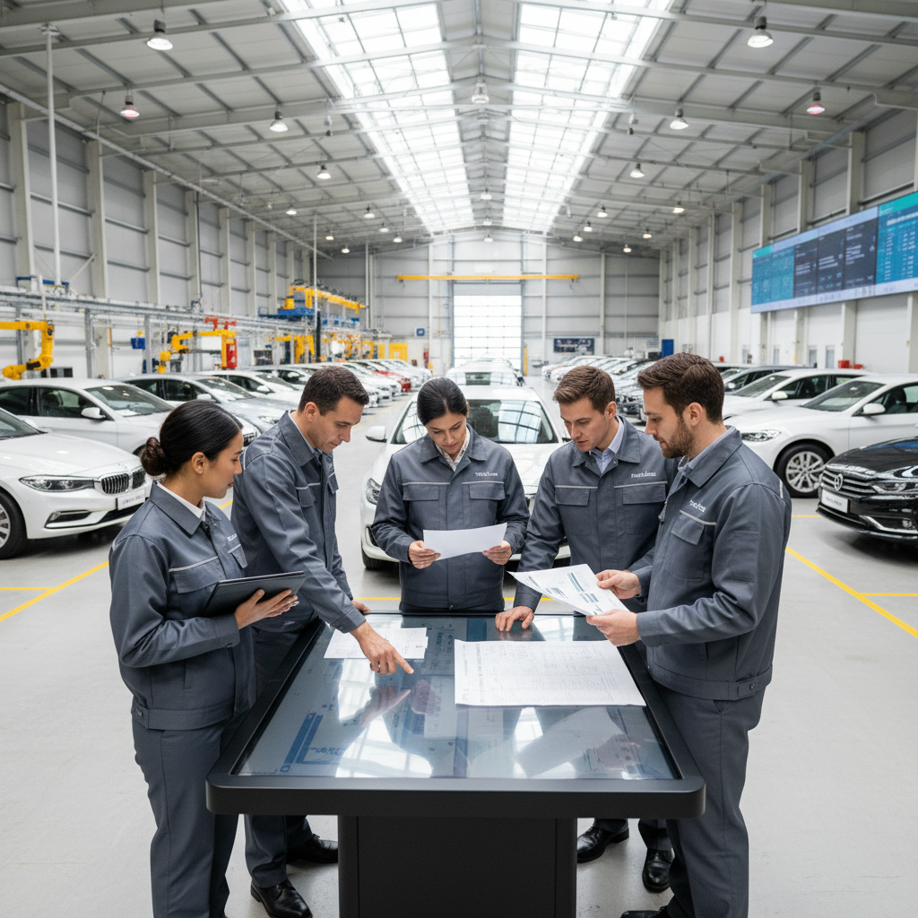 Professional logistics team coordinating freight operations in modern warehouse