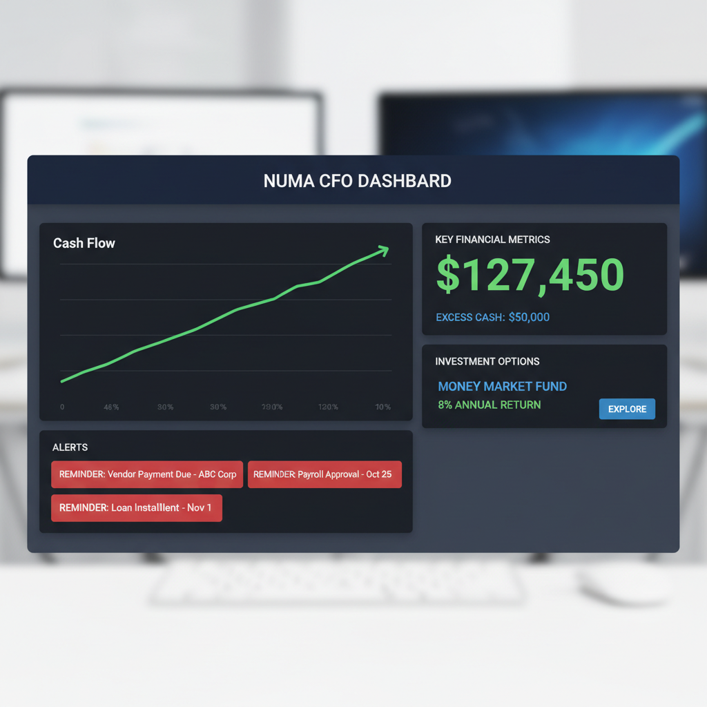 WealthFund cash management dashboard showing interest earnings