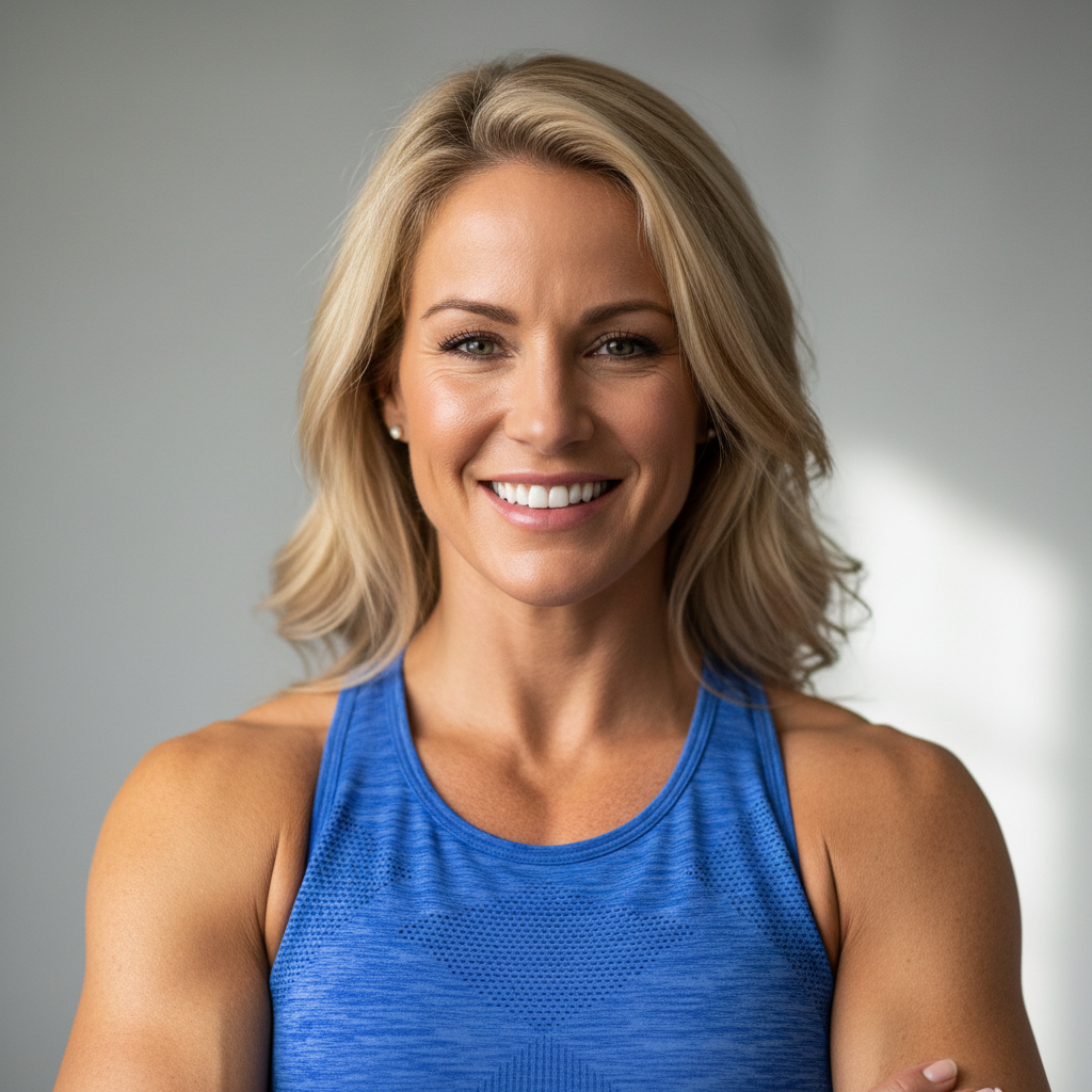 Personal trainer profile photo, slightly overexposed