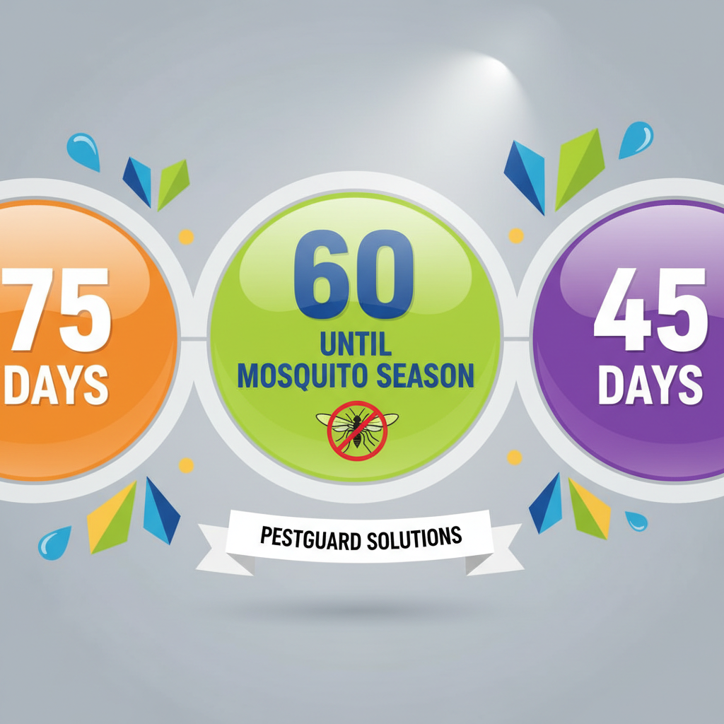Mosquito season countdown carousel social media template for pest control