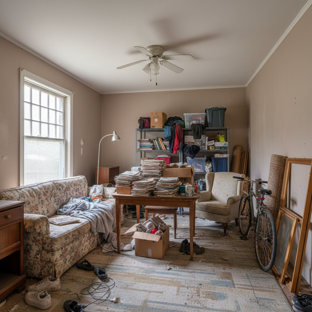 Austin living room with reclaimed corners and intentional furniture arrangement
