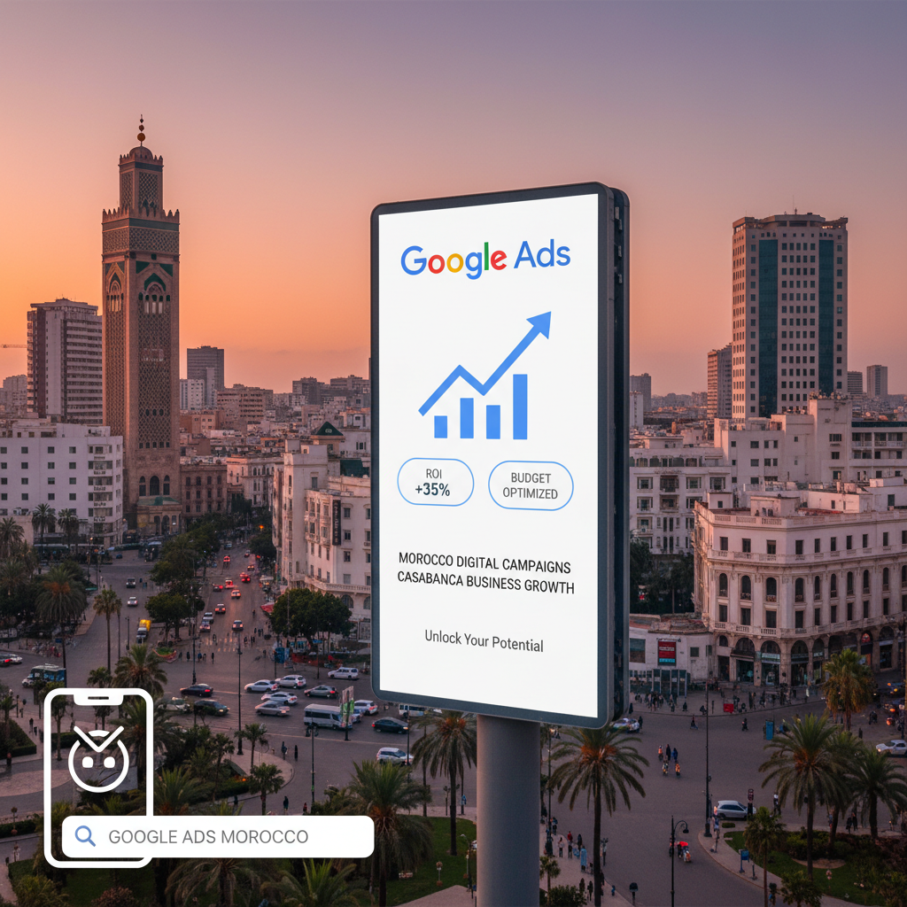 Google Ads publicité Maroc - campagnes publicitaires ROI budget marketing digital Casablanca
