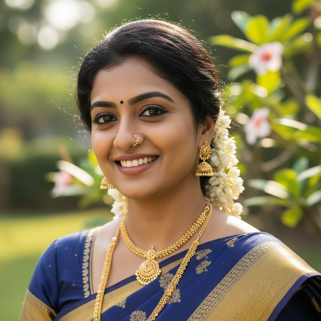 South Indian woman smiling