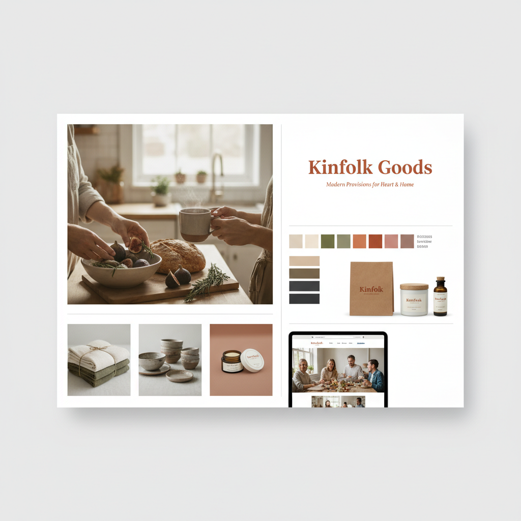 Haus and Kinder lifestyle brand website — warm bright natural light, cozy home setting, soft neutral tones