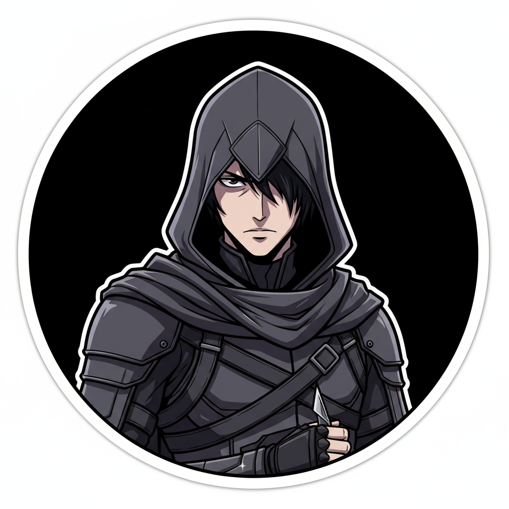 Person with dark aesthetic style and anime-inspired look