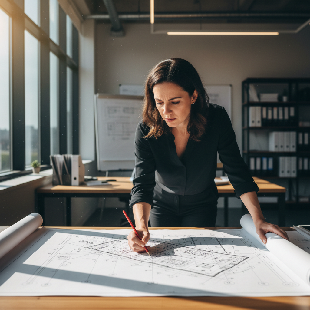 Caricature en noir et blanc d'une femme avec un crayon