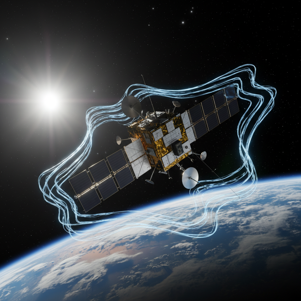 Спутник на орбите Земли