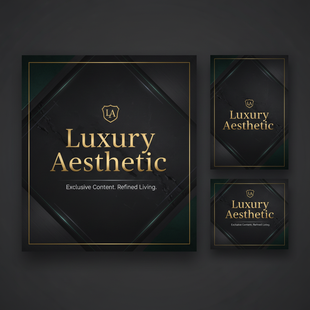 Premium social media branding campaign with luxury aesthetic, cohesive template system, and dark elegant visual identity