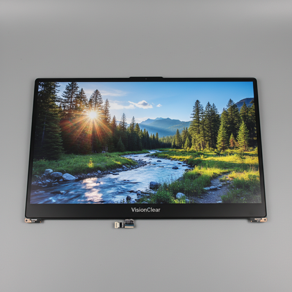Laptop replacement screen 15.6 inch FHD IPS display panel on white background