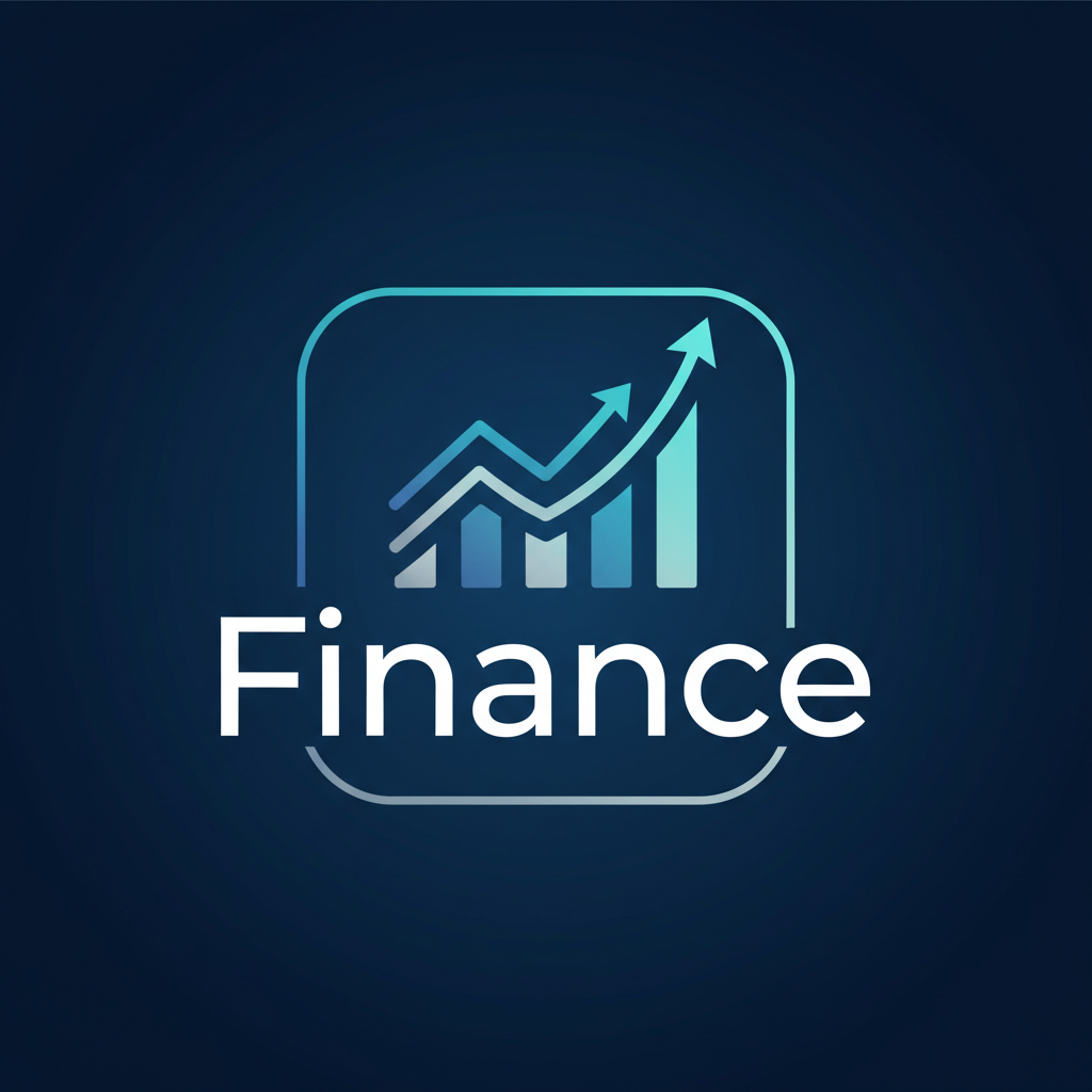 Financial app charts on phone screen, dark navy background, electric blue accent graphs, cinematic shadows