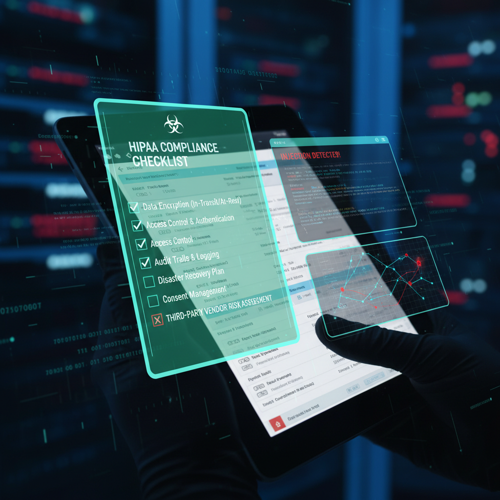Patient signing digital consent forms on a tablet with HIPAA authorization workflow and e-signature confirmation screen