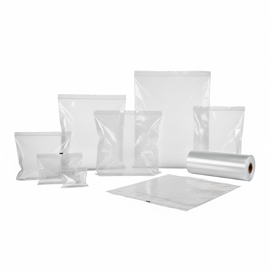 Полиэтиленовые пакеты различных размеров для упаковки