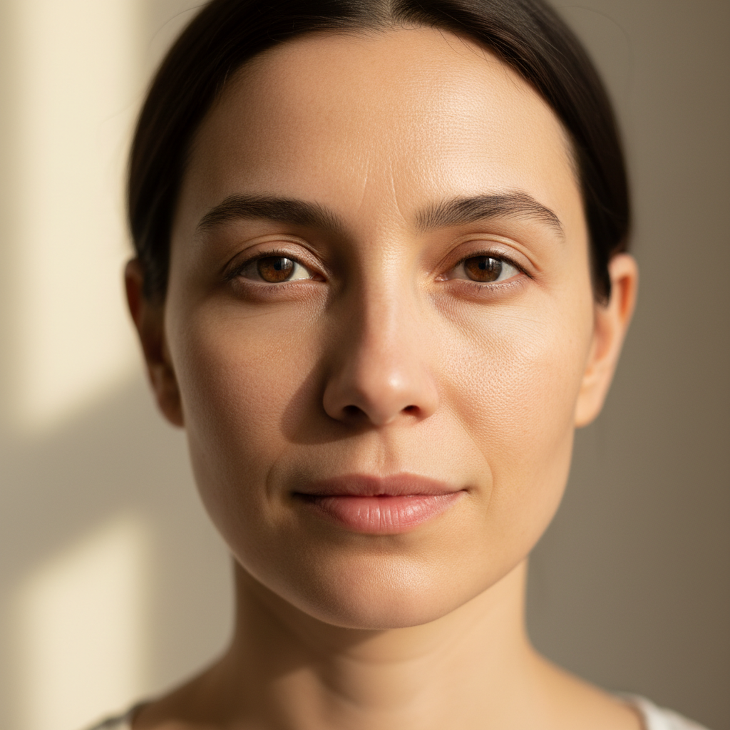 After dermal filler treatment - restored volume