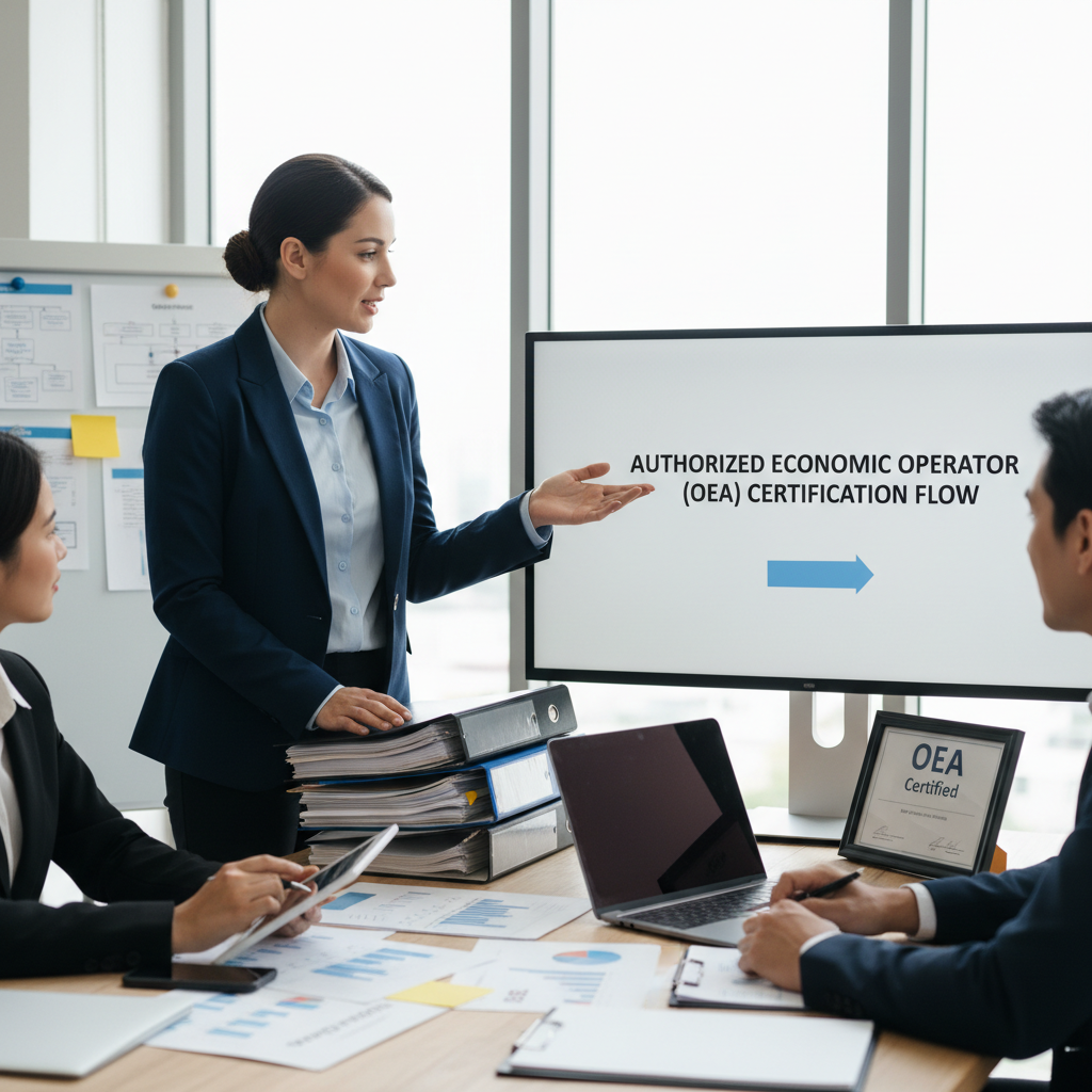 Modern compliance dashboard interface on a dark monitor in a dimly lit operations center, deep shadows, professional tech environment