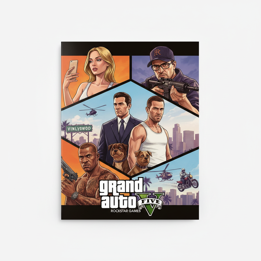 Grand Theft Auto V game cover art