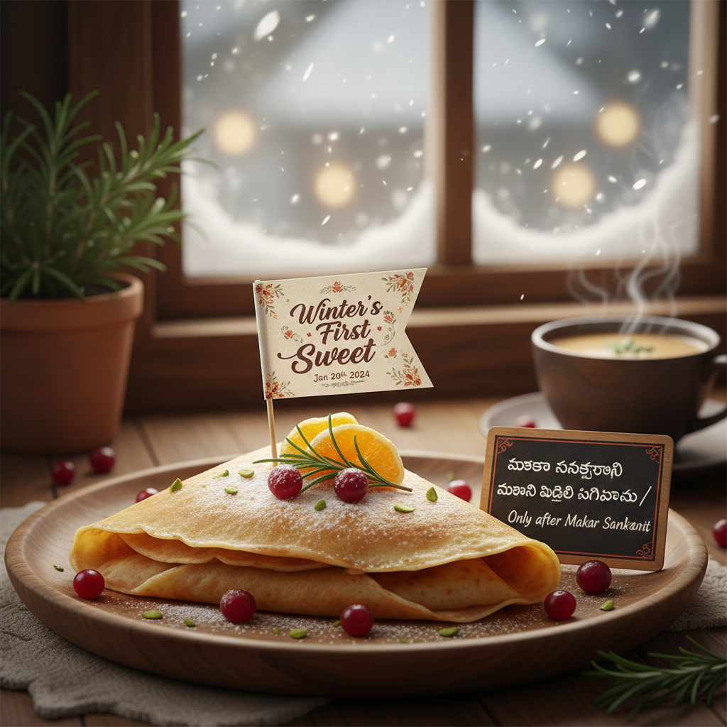 Patishapta — A winter crepe. Made only on the first Saturday after Makar Sankranti.