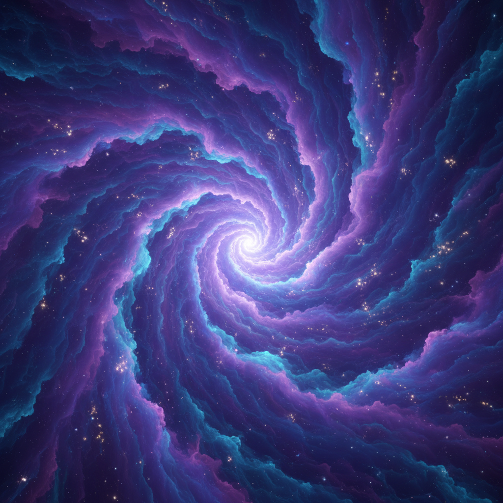 Stable Diffusion AI generated abstract colorful digital art on dark background