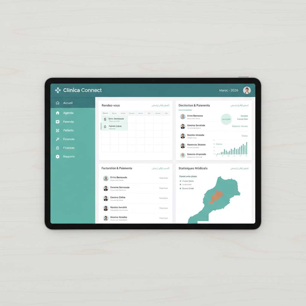 Application clinique Maroc 2026 - logiciel gestion clinique app médicale