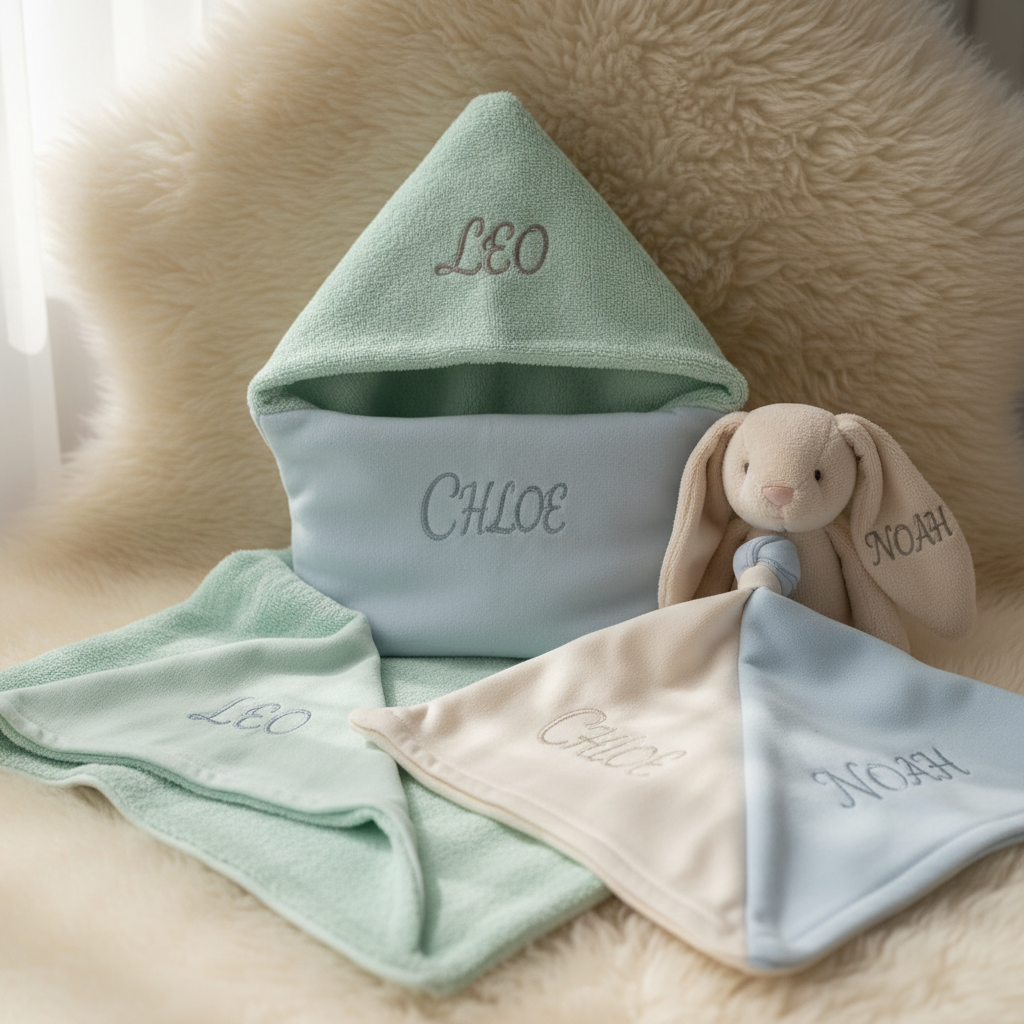 Teddy bear themed baby party with soft brown and cream plush decorations in warm light