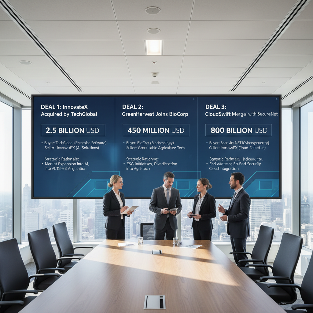 Startup acquisition deals showing buyer seller deal value and strategic rationale