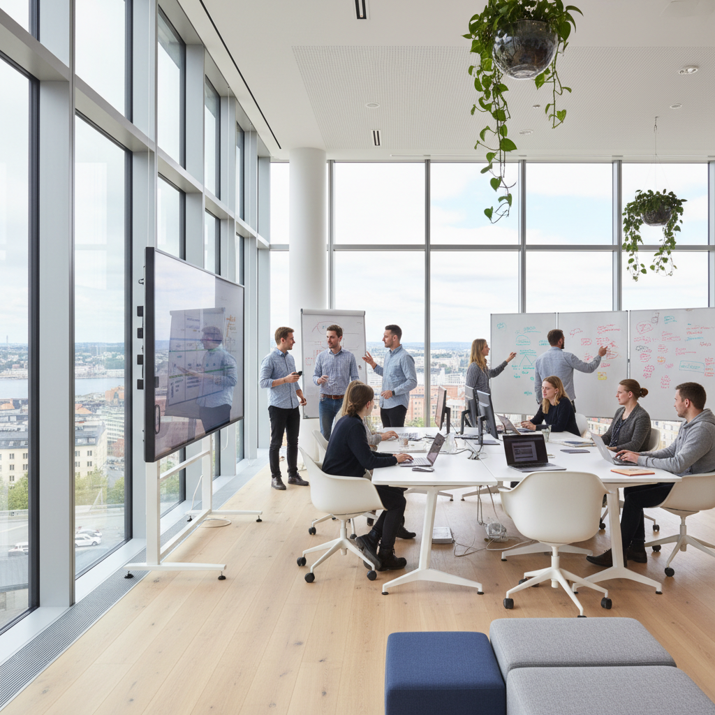 Modern Norwegian office workspace