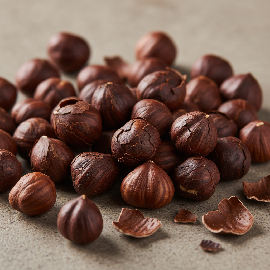 Dark Hazelnut — drippy extra dark roast nut butter in an open jar