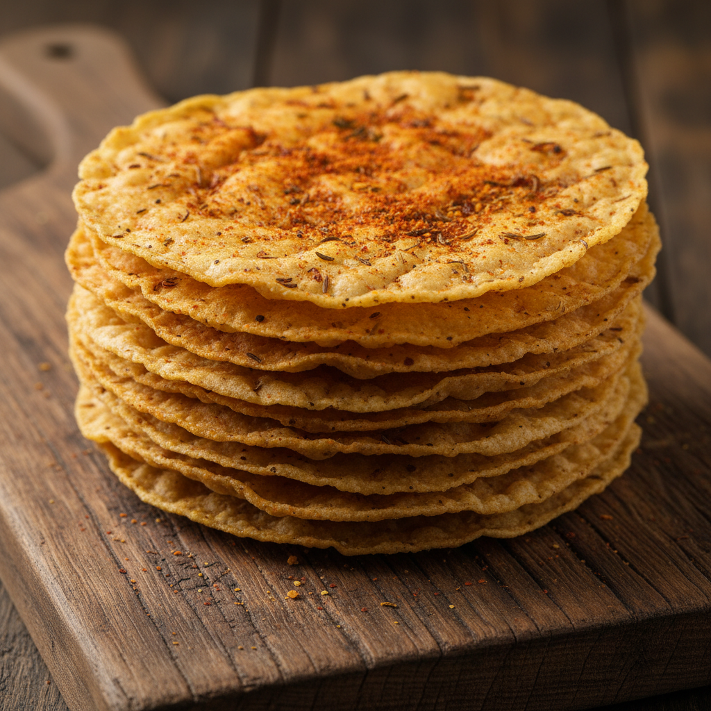 Crispy masala khakhra snack