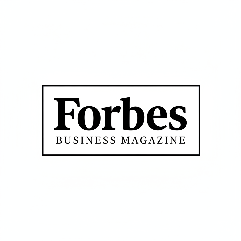 Forbes magazine logo in black serif typography