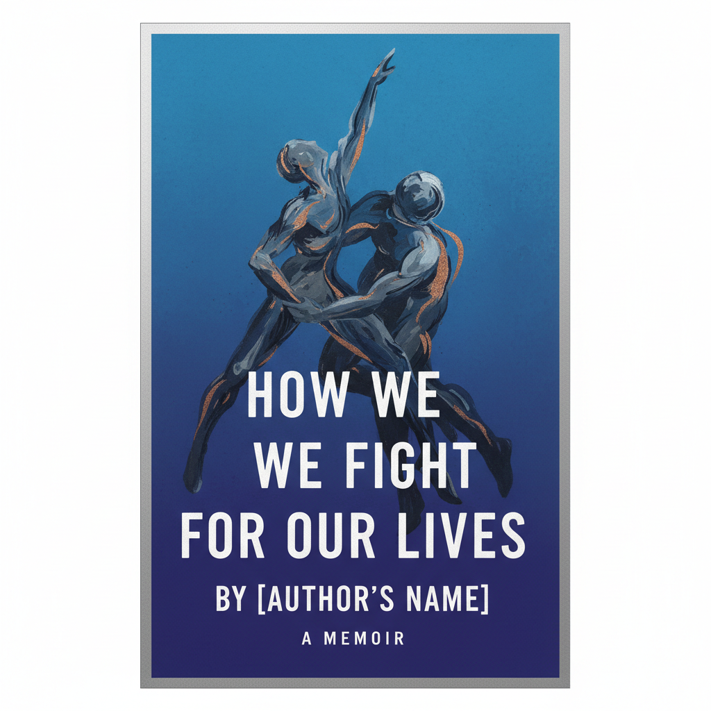 Deep blue memoir cover for How We Fight for Our Lives
