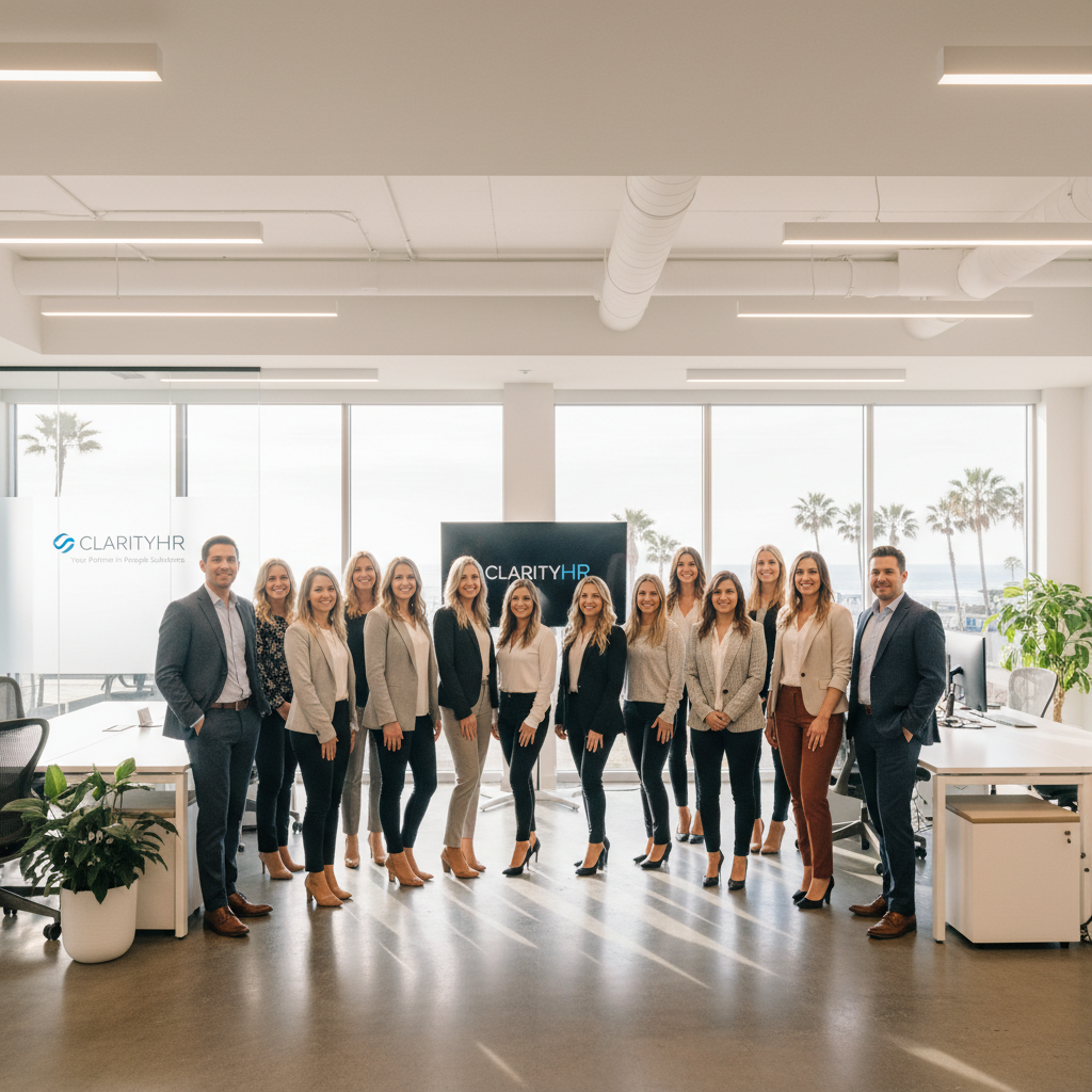 Recruitment consultant team working together in a dim atmospheric modern office with dark walls and low-key professional lighting