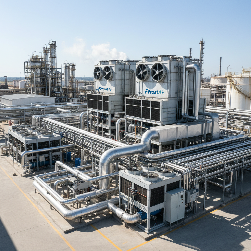 Industrial petrochemical manufacturing facility with specialized HVAC and refrigeration systems installed by FrostAir in Dammam