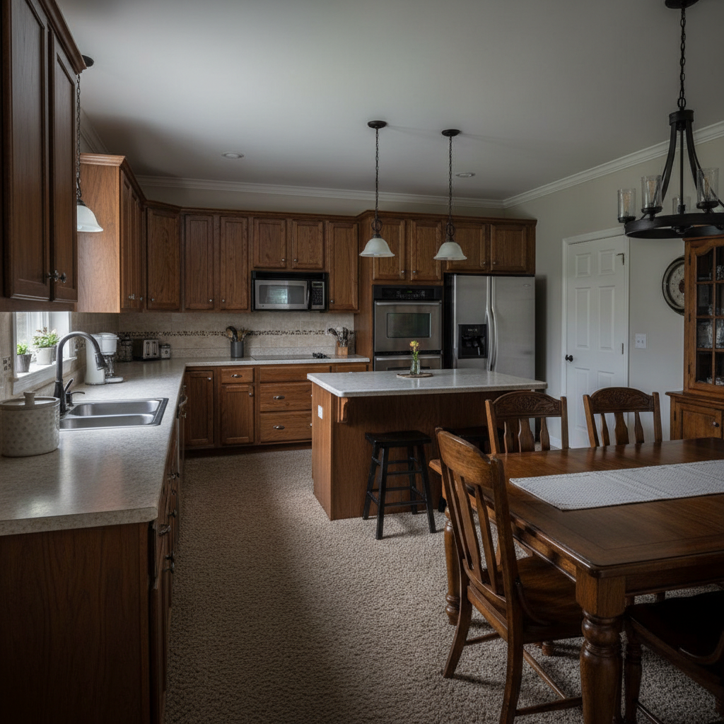 Traditional kitchen with period character and modern appliances