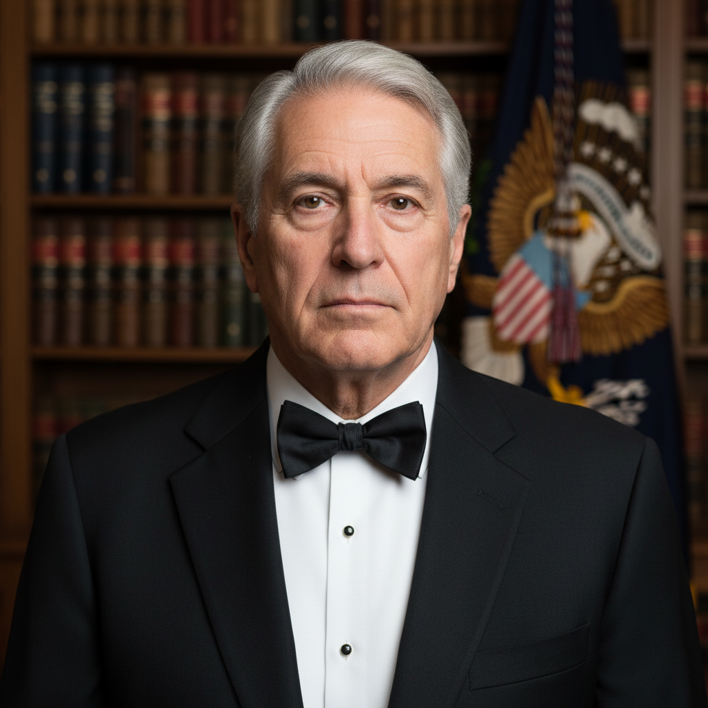 Distinguished man with professional appearance and confident expression in formal setting