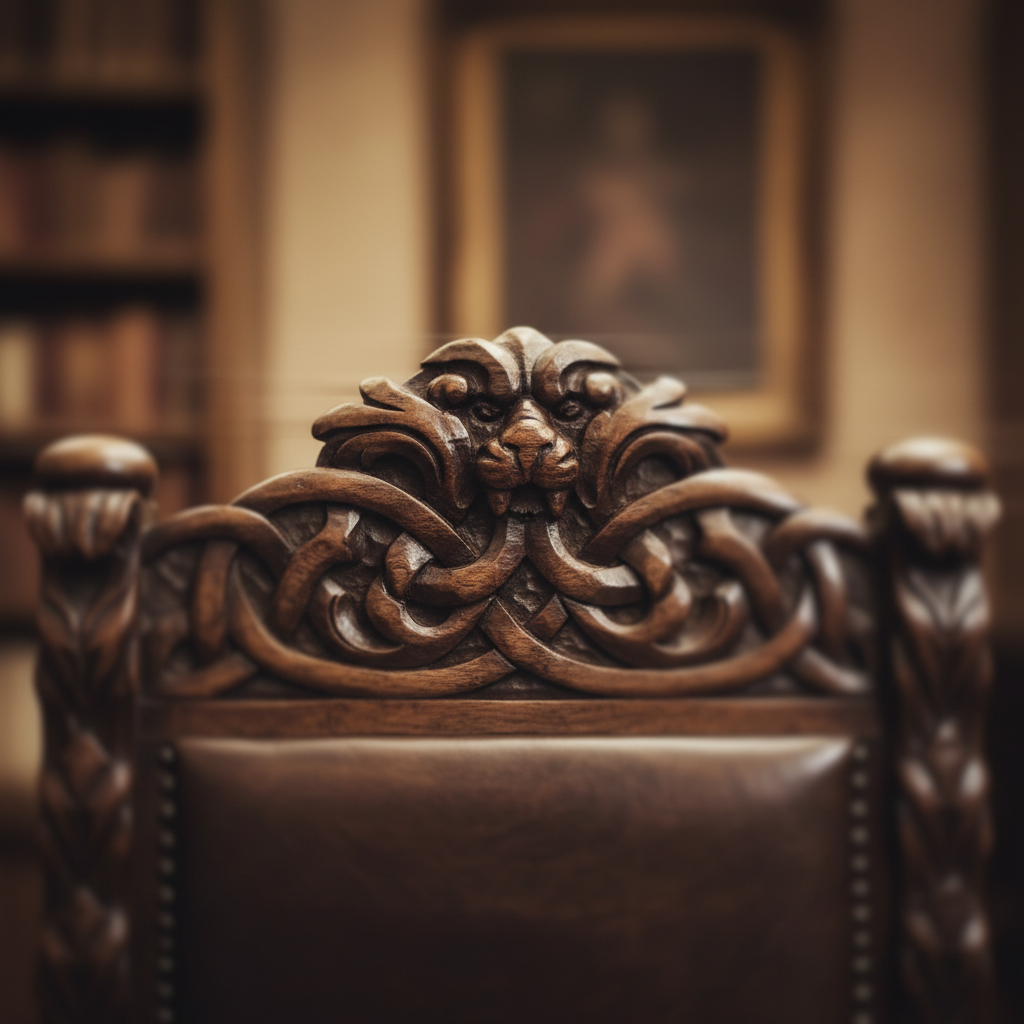 Mystery piece 2 — blurred preview of a carved backrest