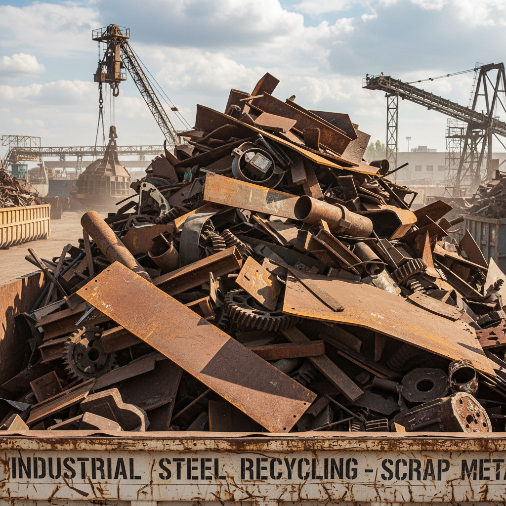 HMS 1 heavy melting steel scrap pieces for industrial recycling