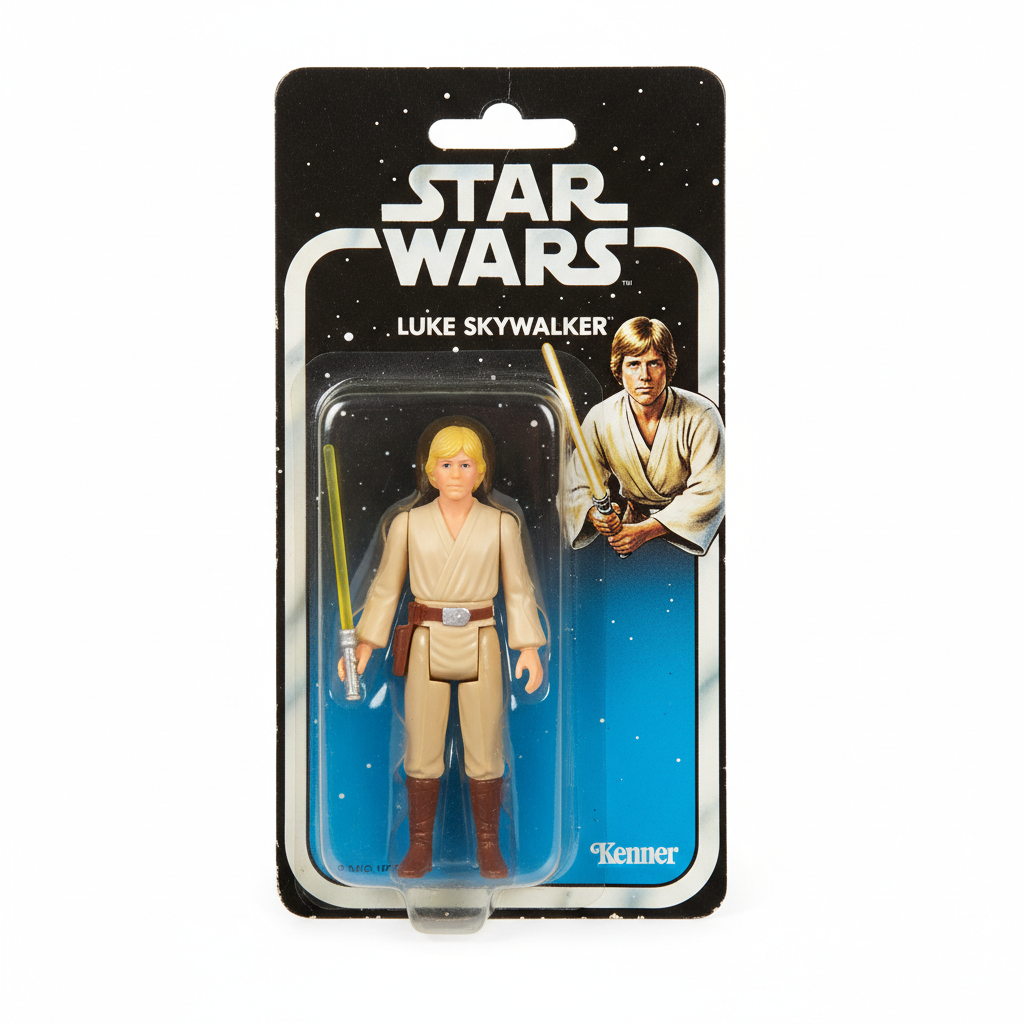 Darth Vader Star Wars action figure in original Kenner blister card packaging from 1977