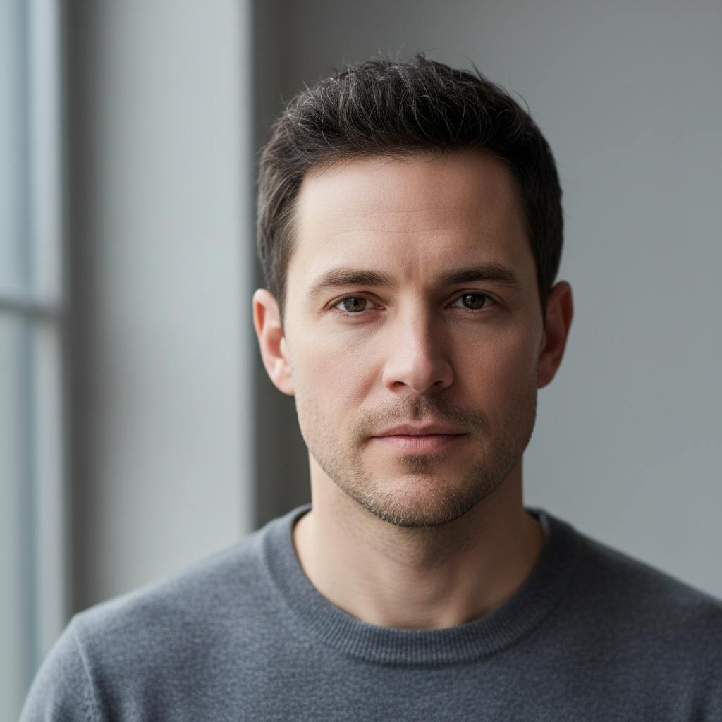 Elias Strand actor headshot looking into camera