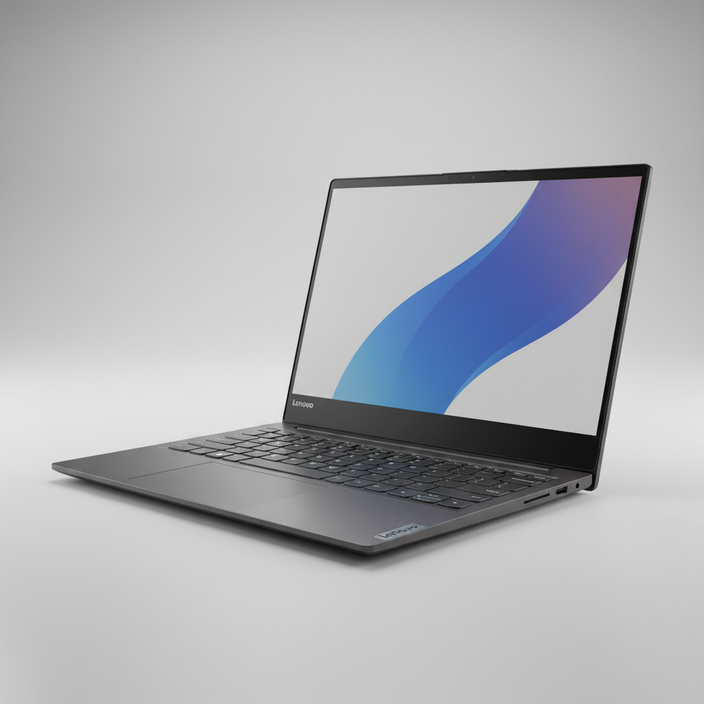 لينوفو IdeaPad رمادي على خلفية داكنة