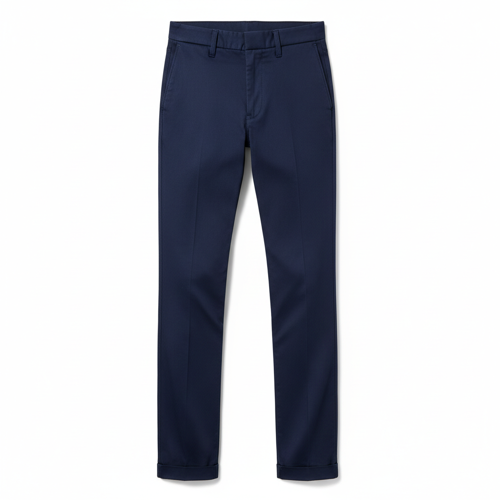Navy slim chino trousers, product thumbnail