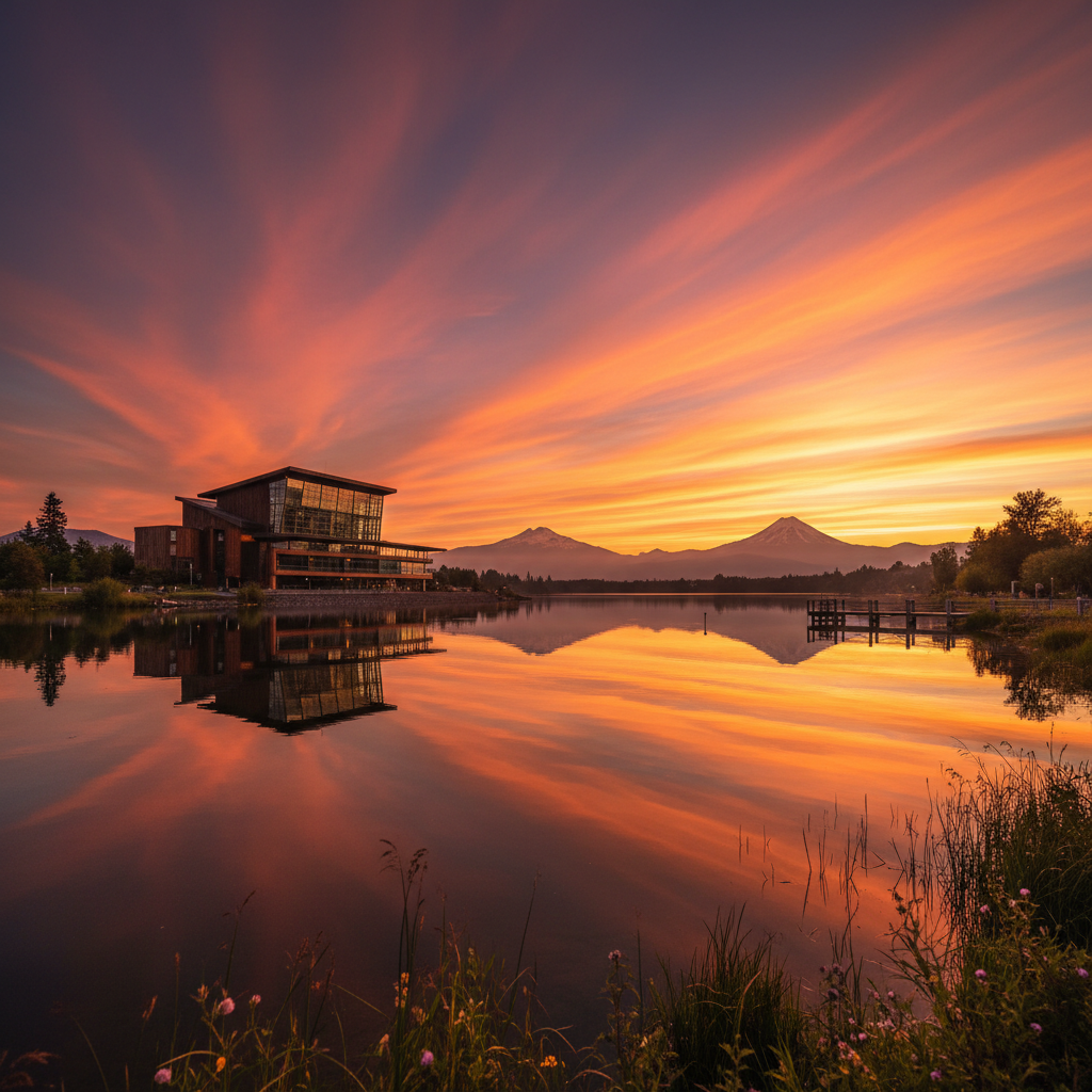 Teatro del Lago de Frutillar al atardecer
