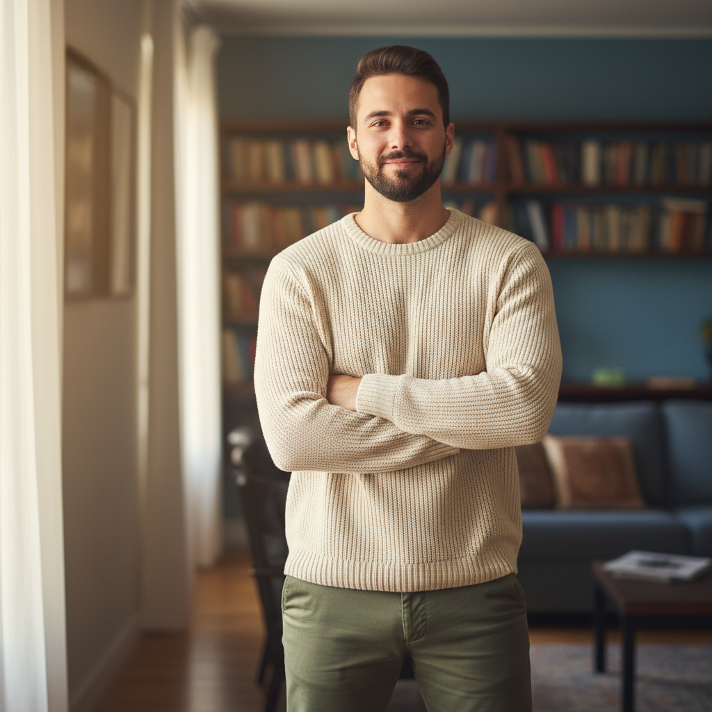 Male collector member with beard