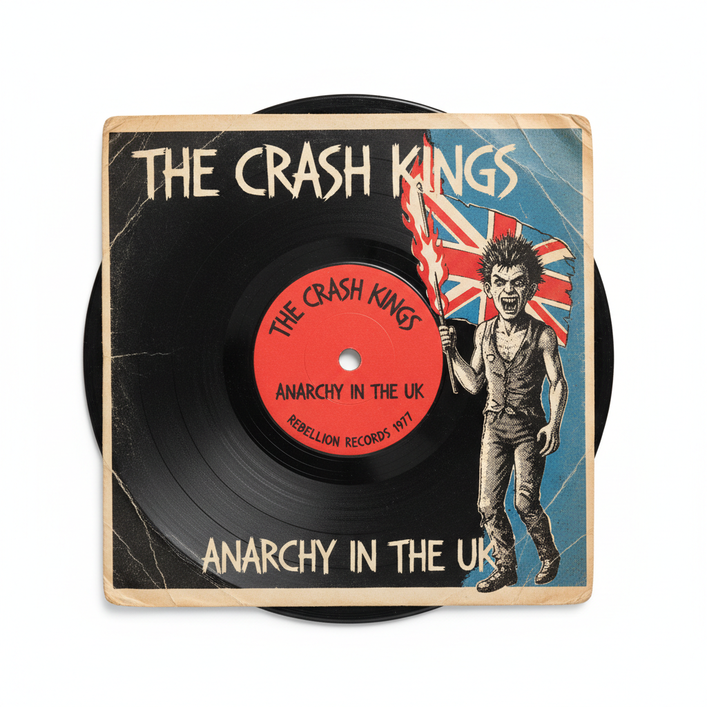 Classic UK punk seven-inch record with printed sleeve