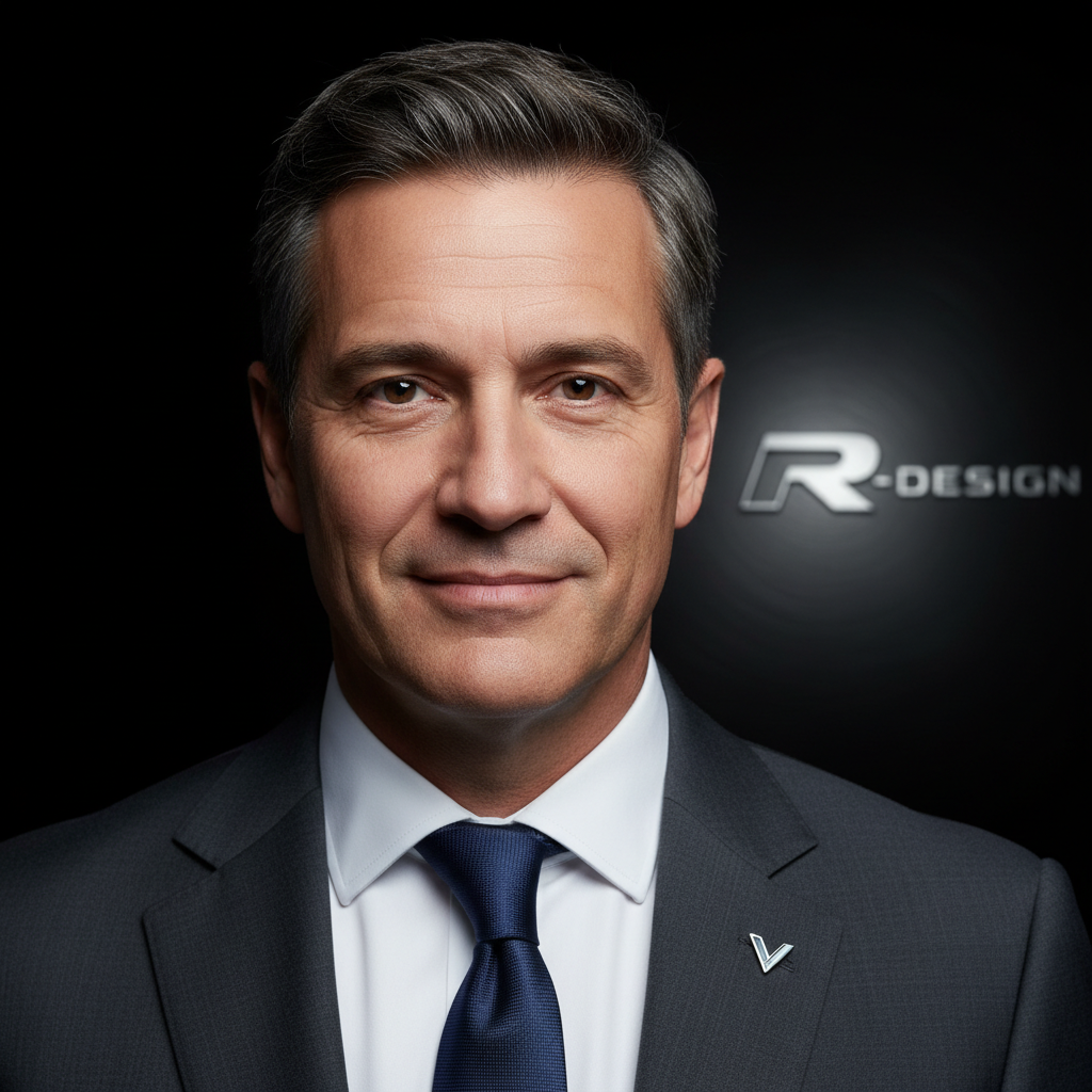 Daniel Forsström, XC60 R-Design owner, dark background portrait