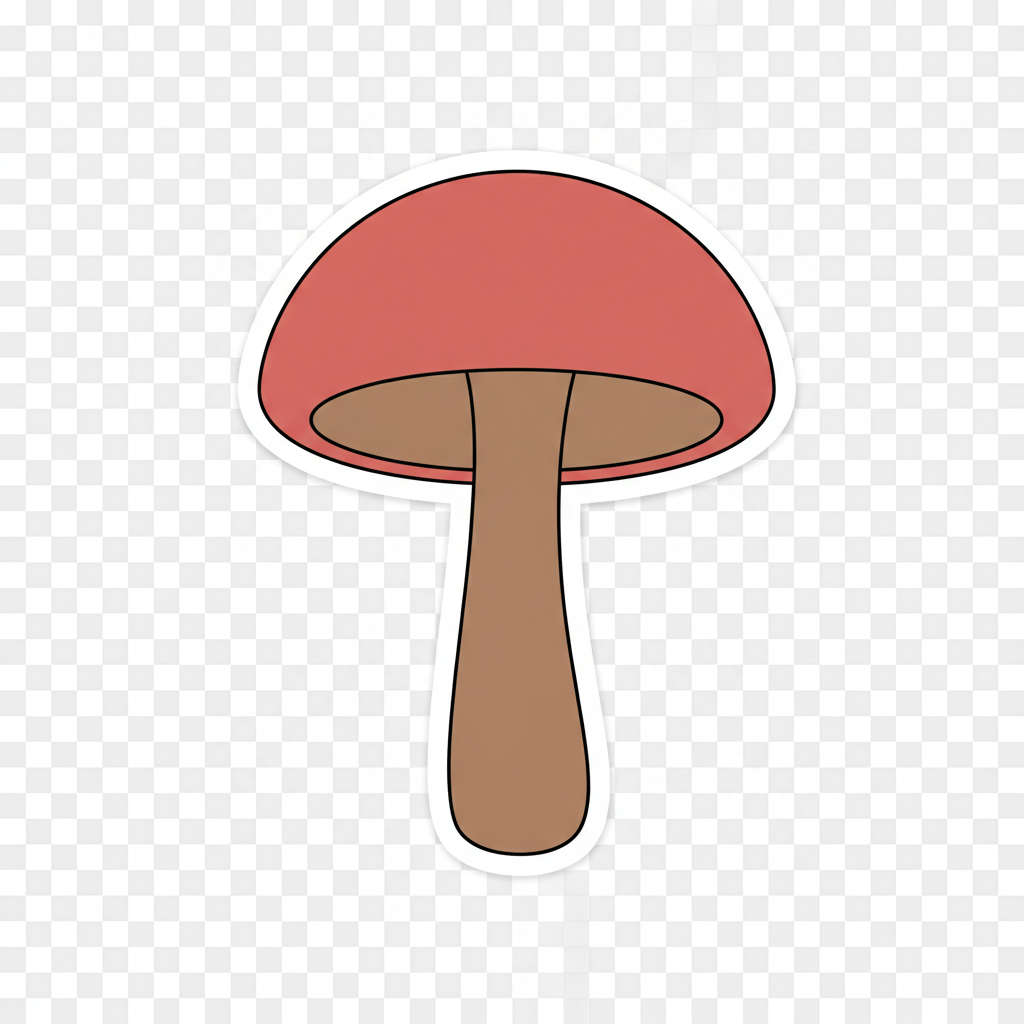 Mushroom sticker on MacBook