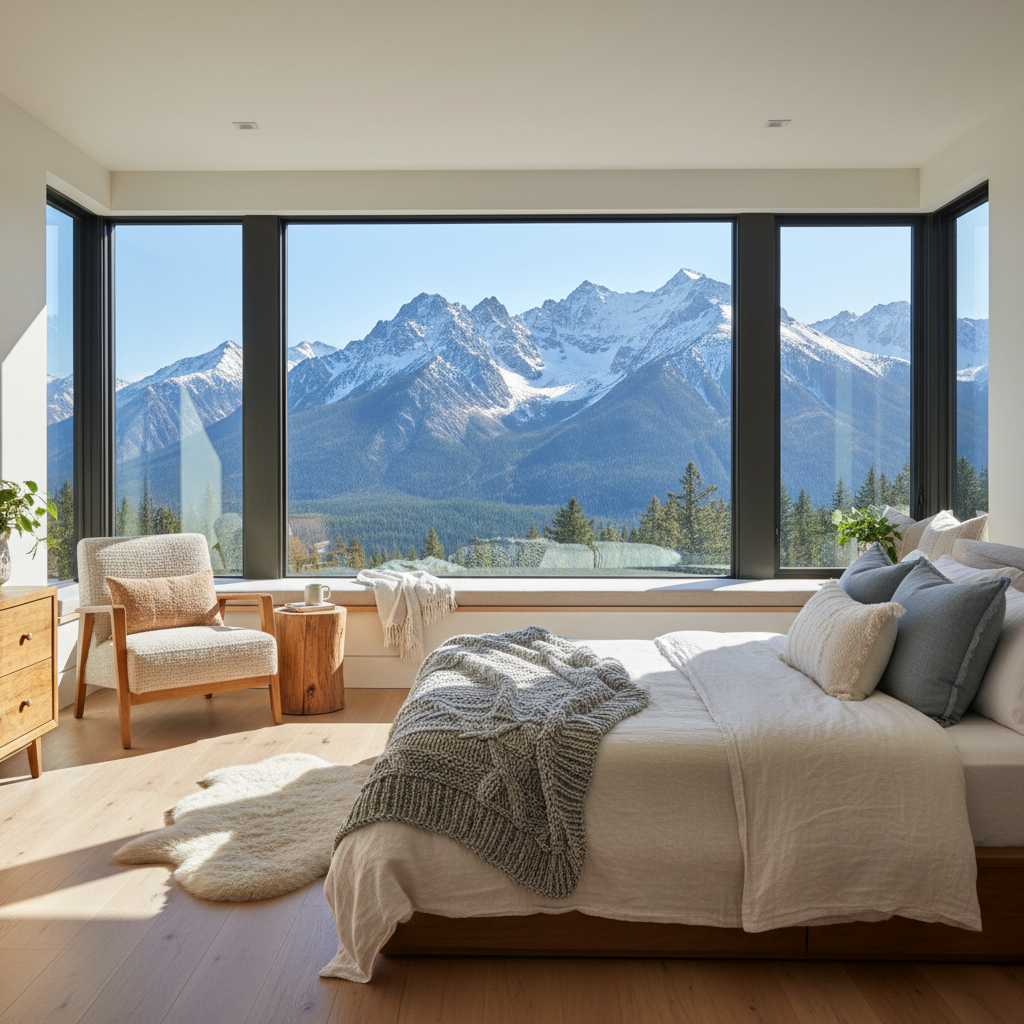 First floor bedroom with mountain views at Casa Frangipani