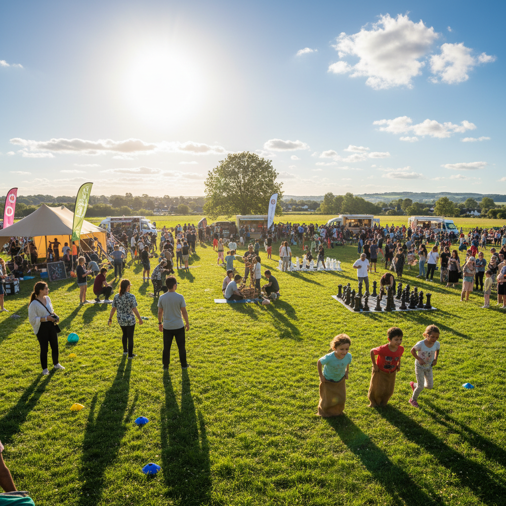 Outdoor field activity at an Asbah SA event — participants engaged in open-air community activities in a South African setting