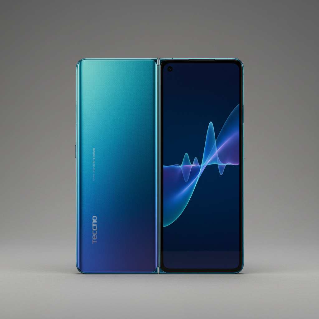 Smartphone Tecno Phantom V2 coloris violet avec écran allumé